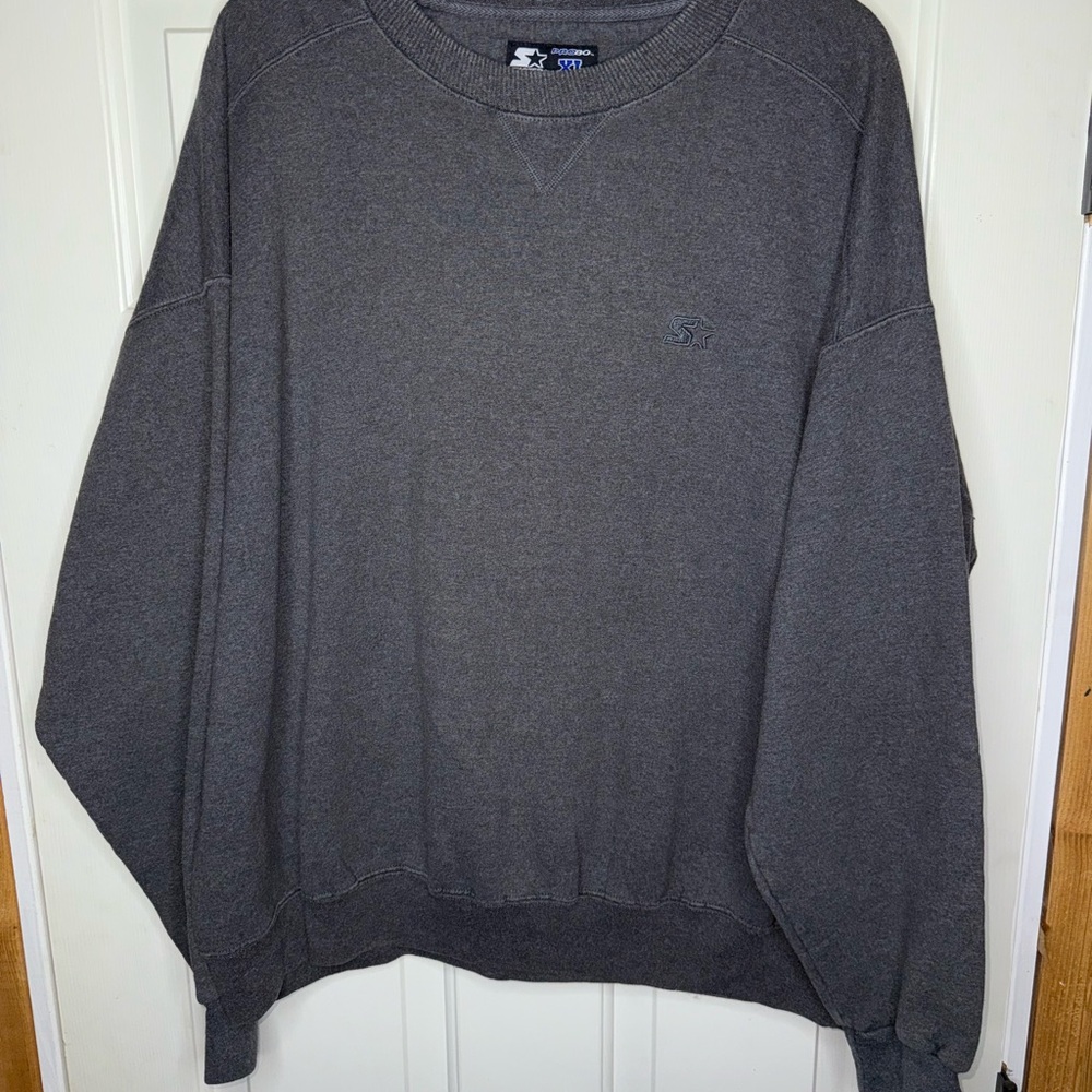 Vintage Starter Heavyweight Gray Crew Neck Sweater Men’s Size XL